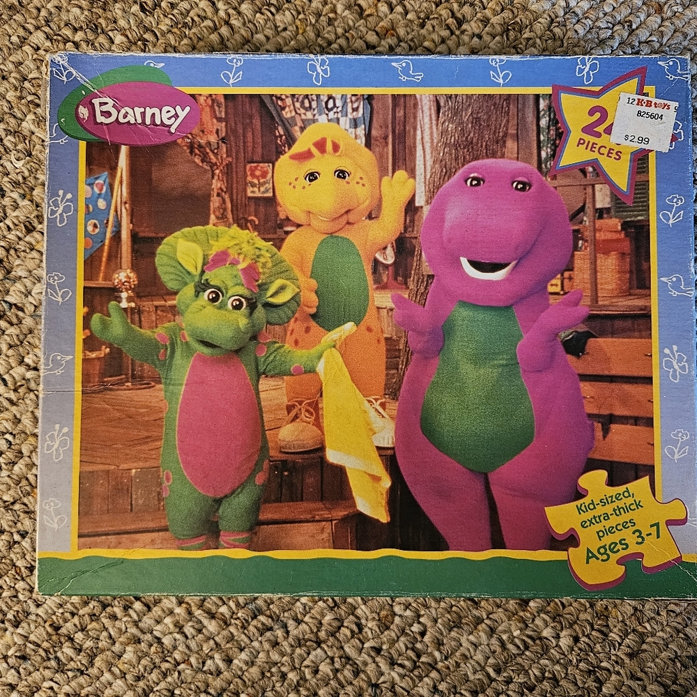 1999 Milton Bradley Barney 24 Piece Puzzle